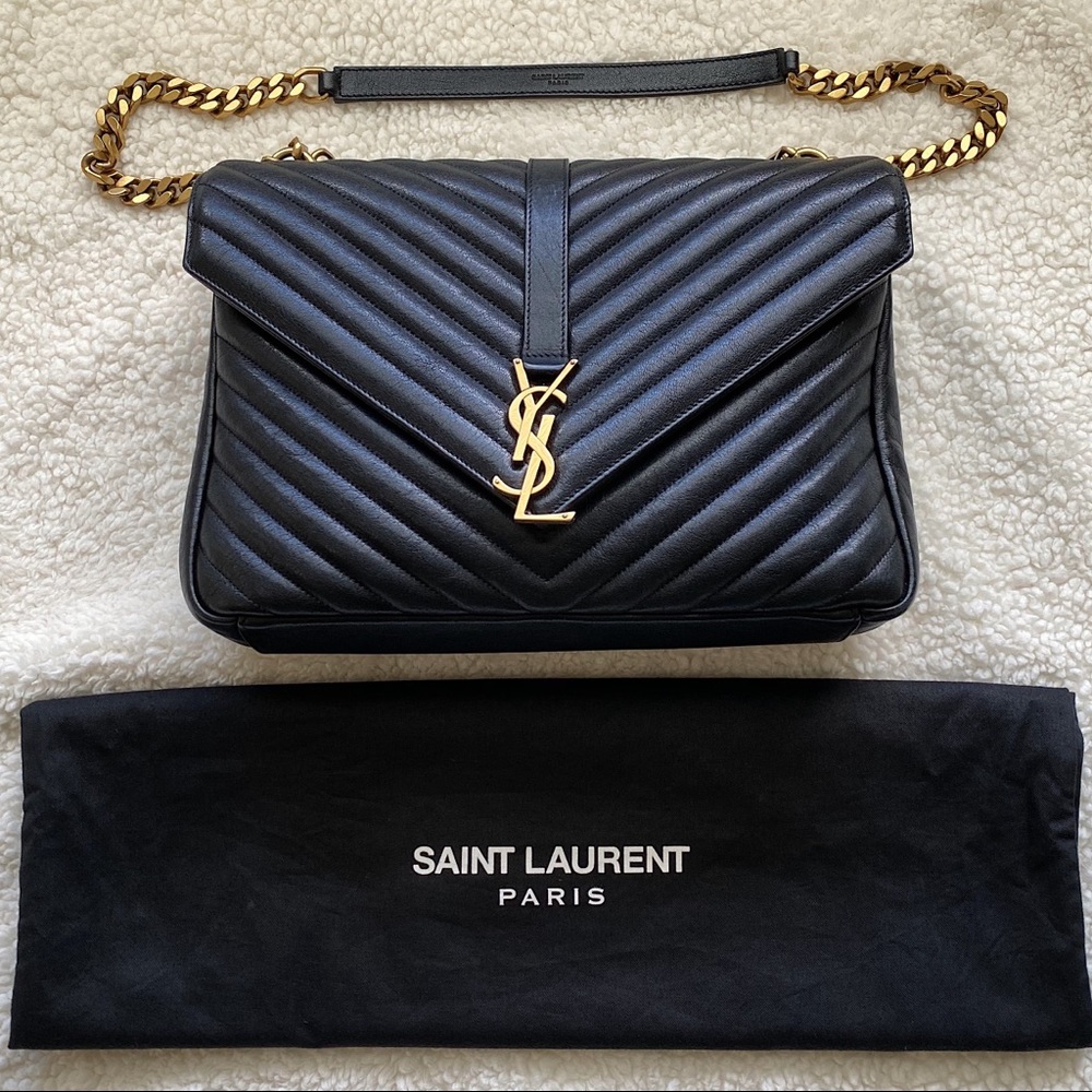 YSL Saint Laurent College Large Matelassé Bag